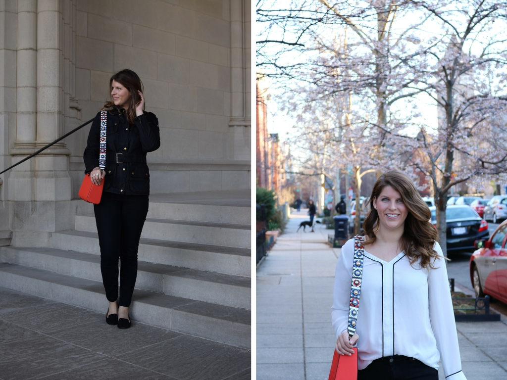 Lifestyle blogger Brianna Manzelli of Bree West sharing tips to get through daylight savings and a perfect transitional spring outfit